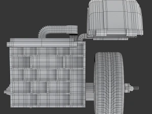 Wheel Balancer With Car Wheel 3D Model