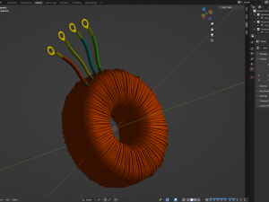Toroidal Transformer Modelo 3D