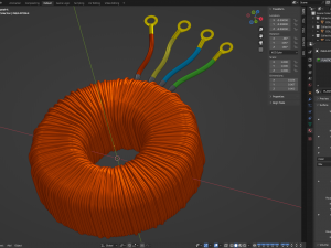 Toroidal Transformer Modelo 3D
