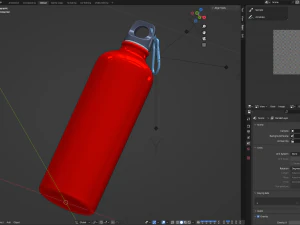 Metal Bottle Water 3D Model
