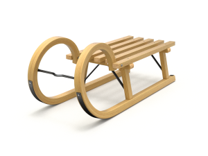 Wooden Sled 3D Модель