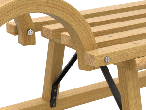 Wooden Sled 3D Model