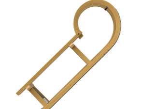 Wooden Sled 3D Model