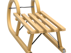 Wooden Sled 3D Model