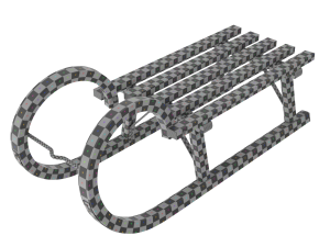 Wooden Sled 3D Model