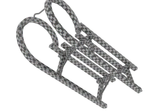 Wooden Sled 3D Model