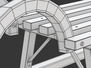 Wooden Sled 3D Model