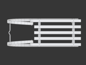 Wooden Sled 3D Model