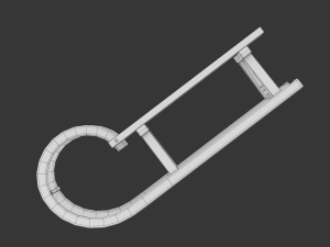 Wooden Sled 3D Model