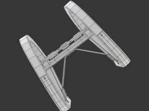 Wooden Sled 3D Model