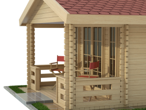 Garden Wooden Cabin Model 3D