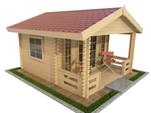 Garden Wooden Cabin Model 3D