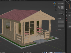 Garden Wooden Cabin Model 3D