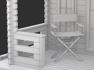 Garden Wooden Cabin Model 3D