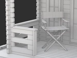 Garden Wooden Cabin 3D Model