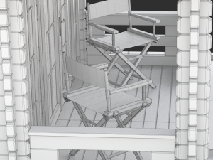 Garden Wooden Cabin Model 3D