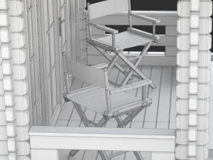 Garden Wooden Cabin 3D Model