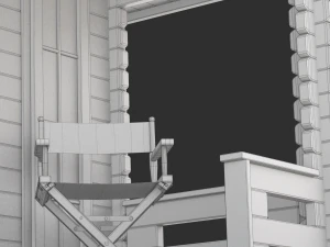 Garden Wooden Cabin 3D Model