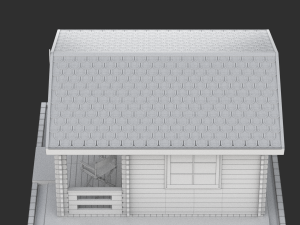 Garden Wooden Cabin Model 3D