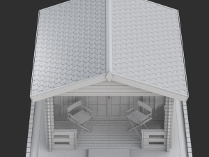 Garden Wooden Cabin Model 3D