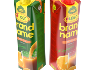 Juice Carton Box 3D Model