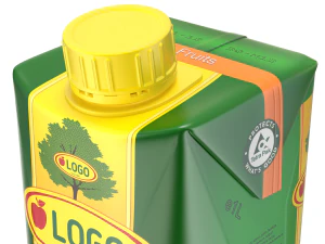Juice Carton Box 3D Model