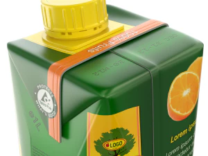 Juice Carton Box 3D Model