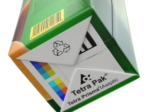 Juice Carton Box 3D Model