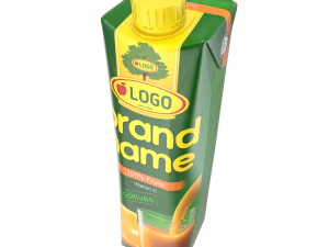Juice Carton Box 3D Model