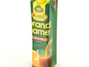 Juice Carton Box 3D Model