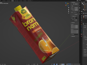 Juice Carton Box Model 3D