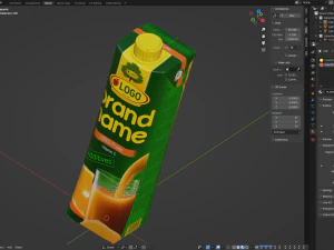 Juice Carton Box 3D Model