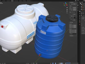 Plastic Water Storage Tanks 3D Model