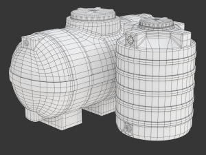 Plastic Water Storage Tanks 3Dモデル
