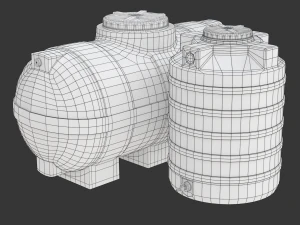 Plastic Water Storage Tanks 3D Model