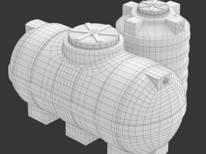 Plastic Water Storage Tanks 3Dモデル