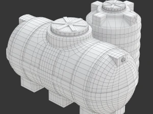 Plastic Water Storage Tanks 3D Model