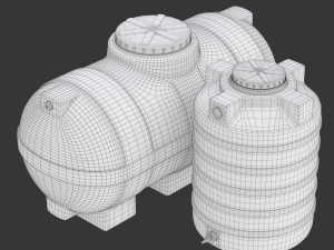 Plastic Water Storage Tanks 3Dモデル