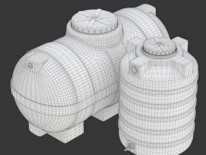 Plastic Water Storage Tanks 3D Model