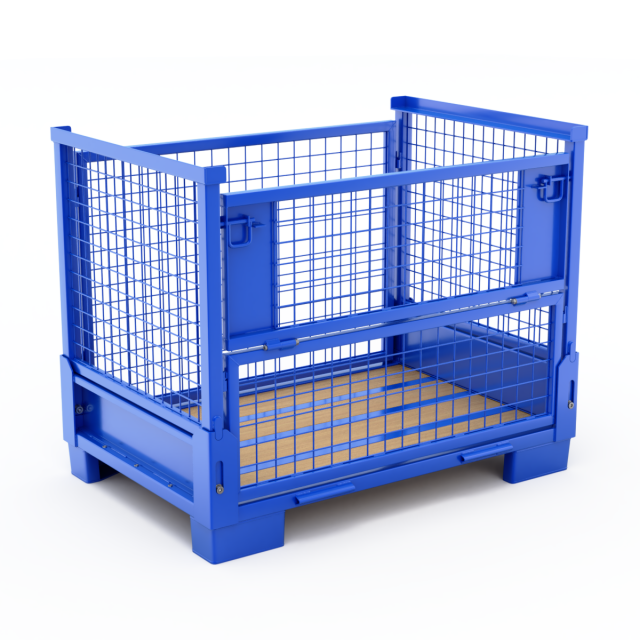 Collapsible Transportation Box Pallet 3D Model .c4d .max .obj .3ds .fbx .stl .blend 