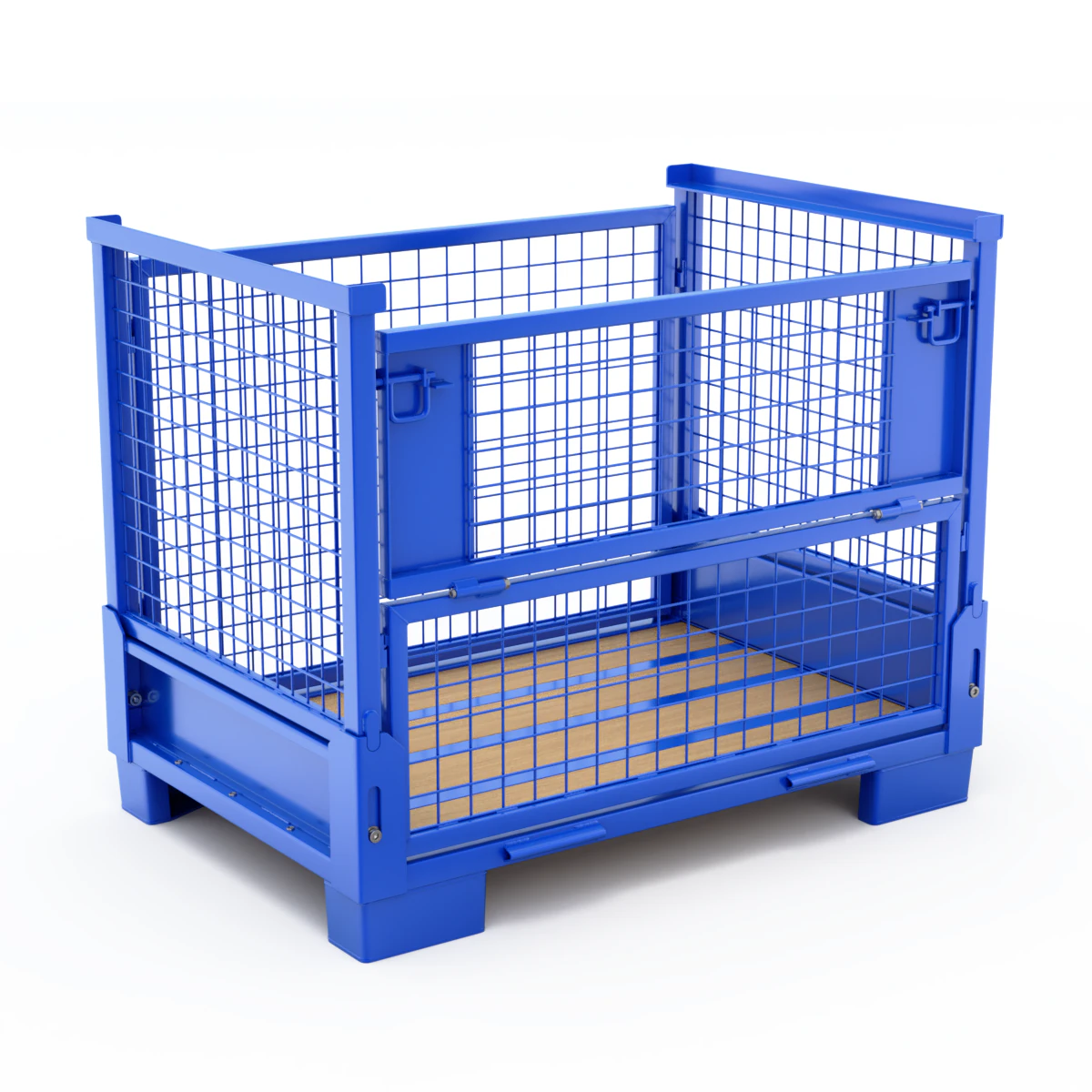 Collapsible Transportation Box Pallet 3D Model .c4d .max .obj .3ds .fbx .stl .blend