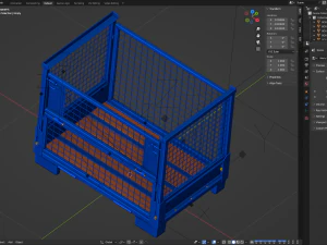 Collapsible Transportation Box Pallet 3D Model