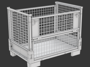 Collapsible Transportation Box Pallet 3D Model