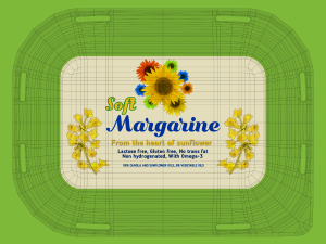 Full Margarine Box 3D Model