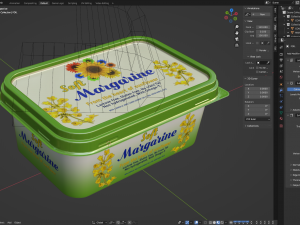 Full Margarine Box 3D Model