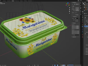 Full Margarine Box 3D Model