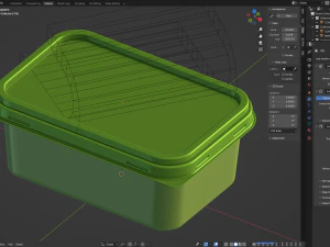 Full Margarine Box 3D Model