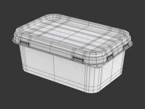 Full Margarine Box 3D Model