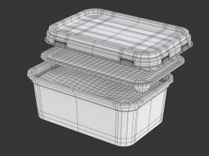 Full Margarine Box 3D Model