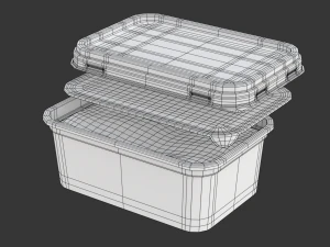 Full Margarine Box 3D Model